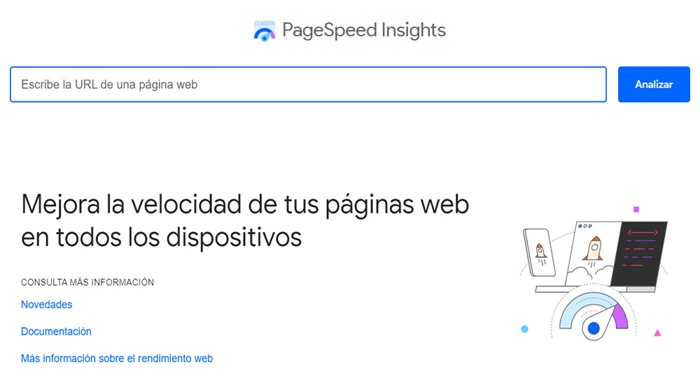 Como medir la velocidad de carga web con PageSpeed